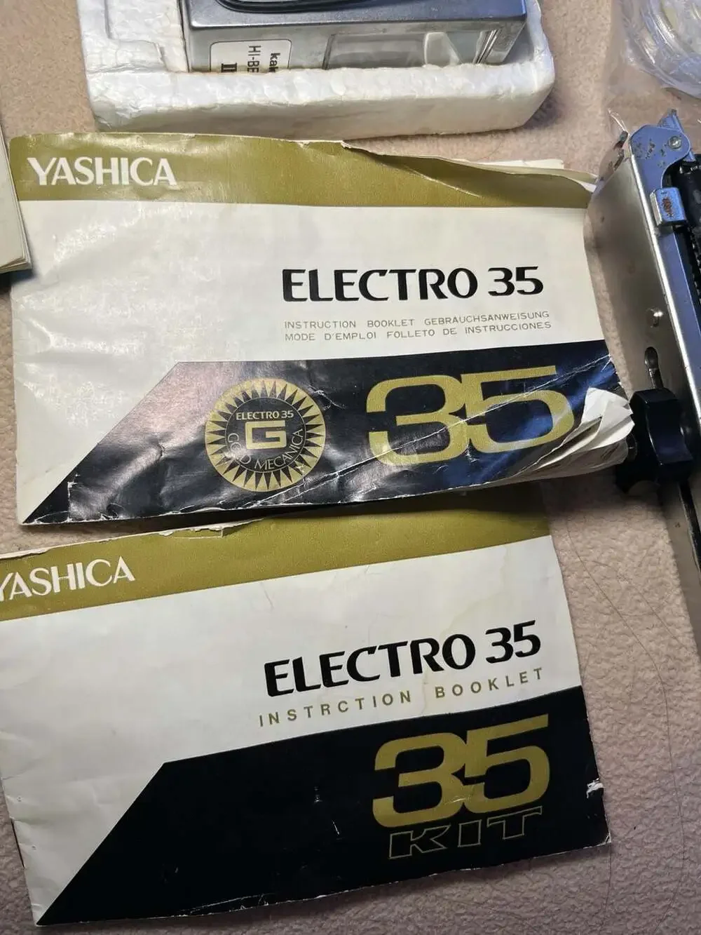 Vintage Yashica Camera Accessory Bundle with Case, Flash, and Manuals